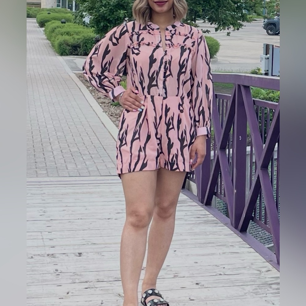Patterned Romper dress